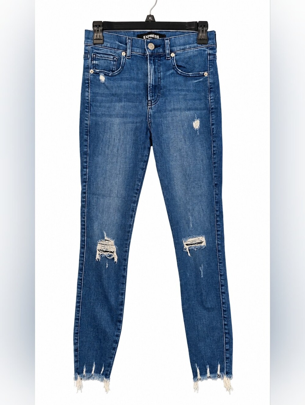 Expesss Women's Distressed High Rise Ankle Legging Jeans Size 2R